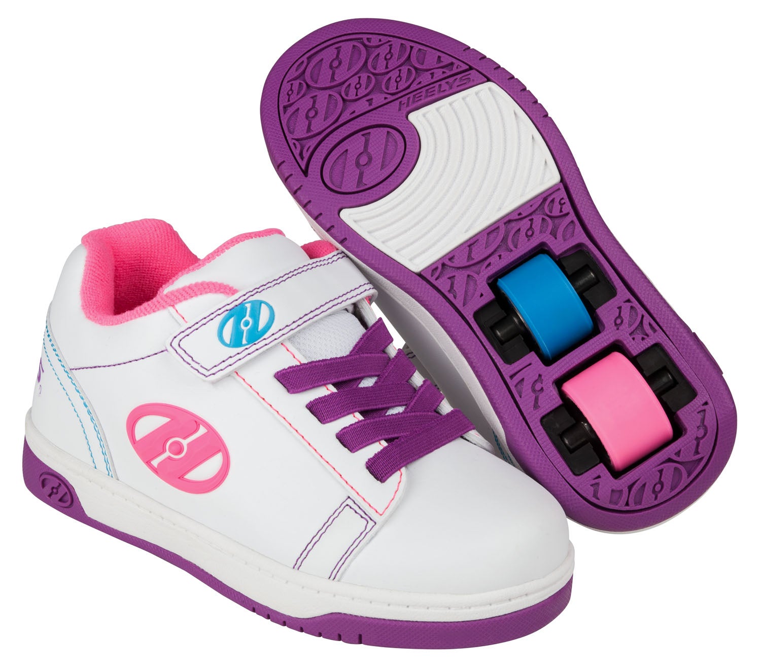 Heelys Dual Up X2 White/Purple/Neon 