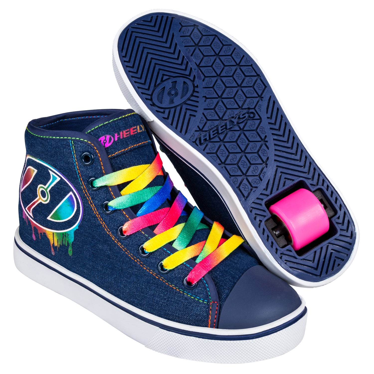 Heelys Adults Veloz Denim Rainbow Drip