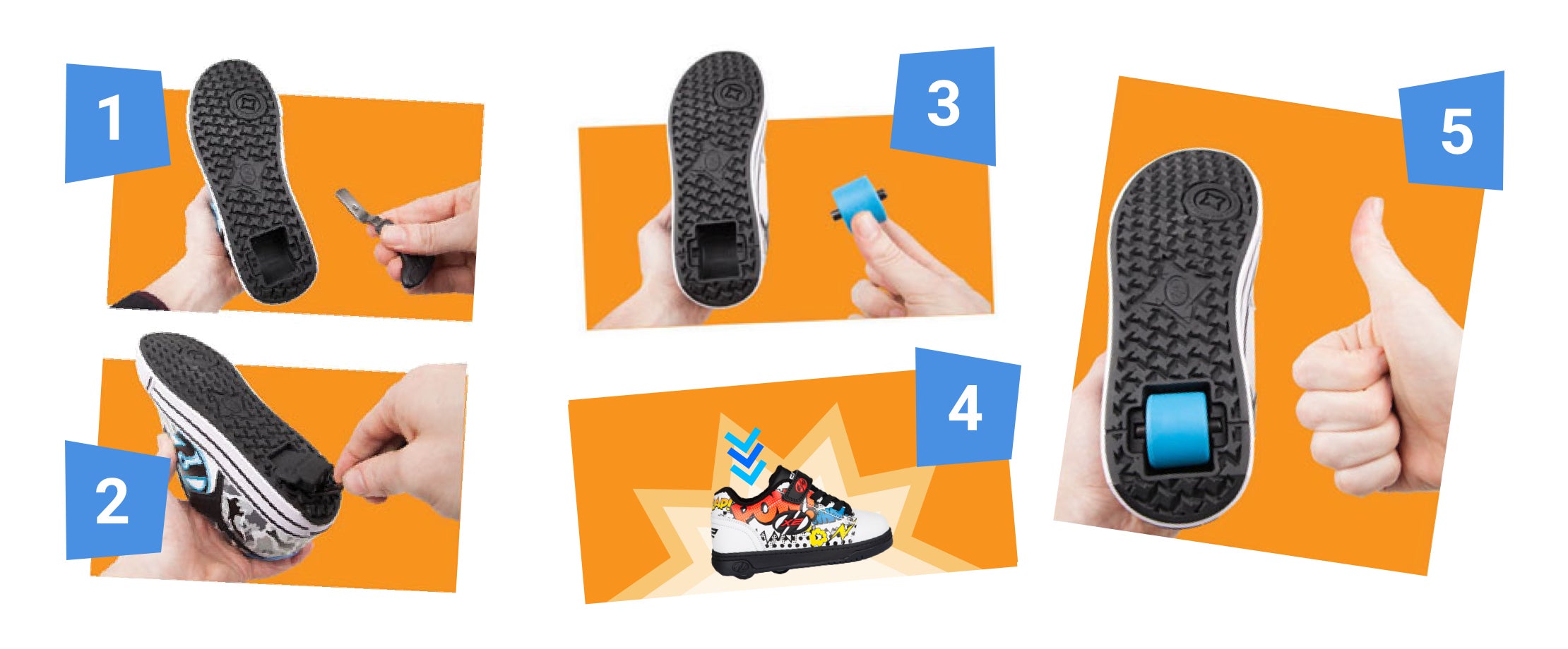 How To Heely Steps 1-5 Image